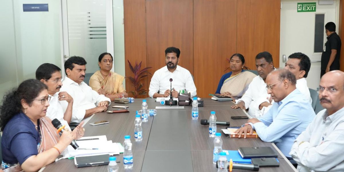 Chief Minister Revanth Reddy and other ministers during a meeting. (X)