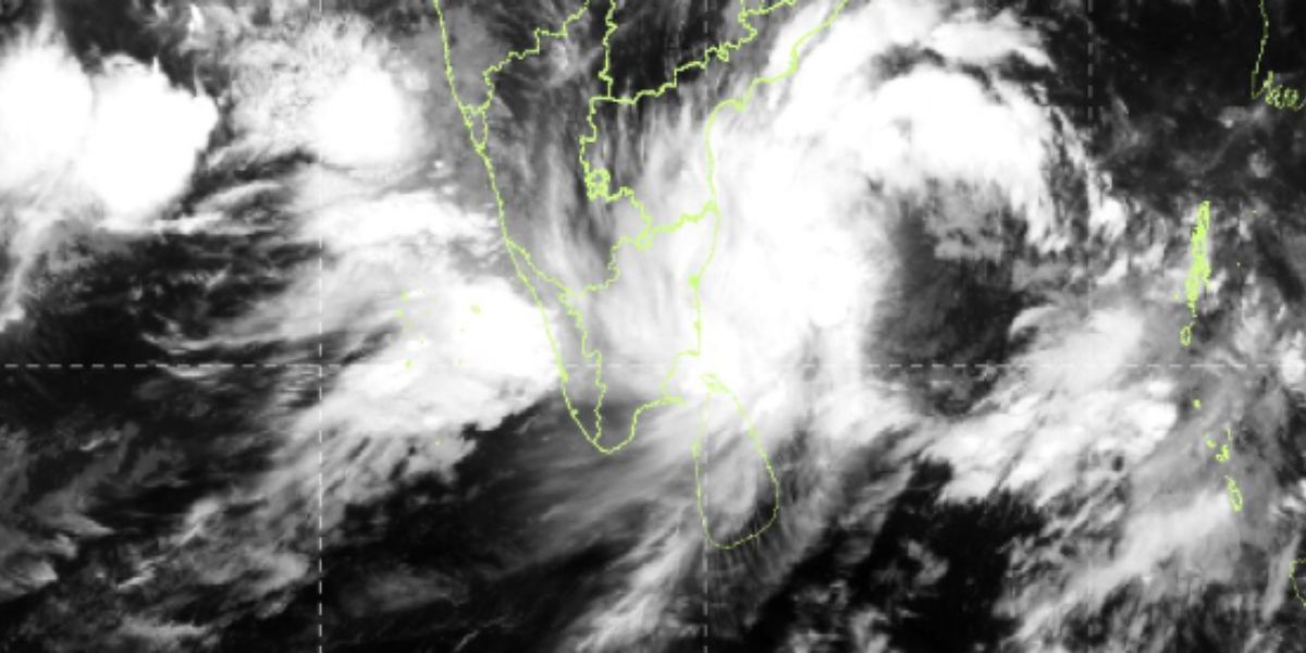 As of 6 am on Monday, the system was centred approximately 600 km east of Chennai, 710 km south-southeast of Visakhapatnam, and 680 km south-southeast of Kakinada.
