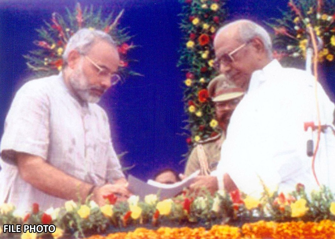 Prime Minister Narendra Modi shared some throwback images with his followers on X, marking his decades in public service. Credit: x.com/narendramodi