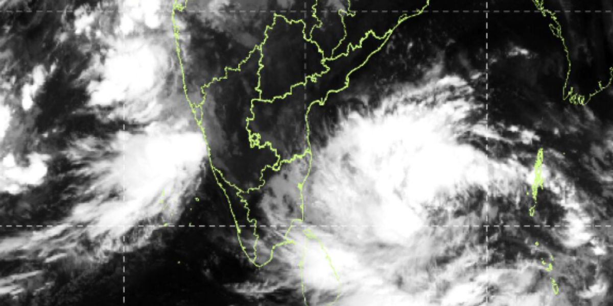 The satellite view of Montha cyclone on early hours of 26 October. (IMD)