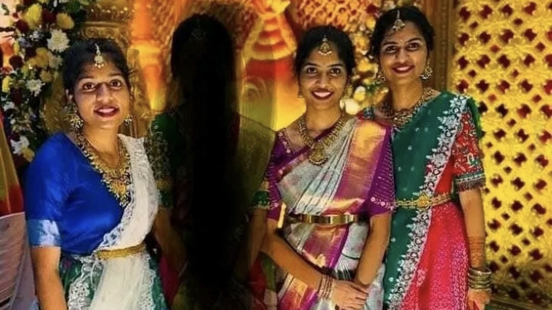 The trio had returned home for their elder sister’s wedding.