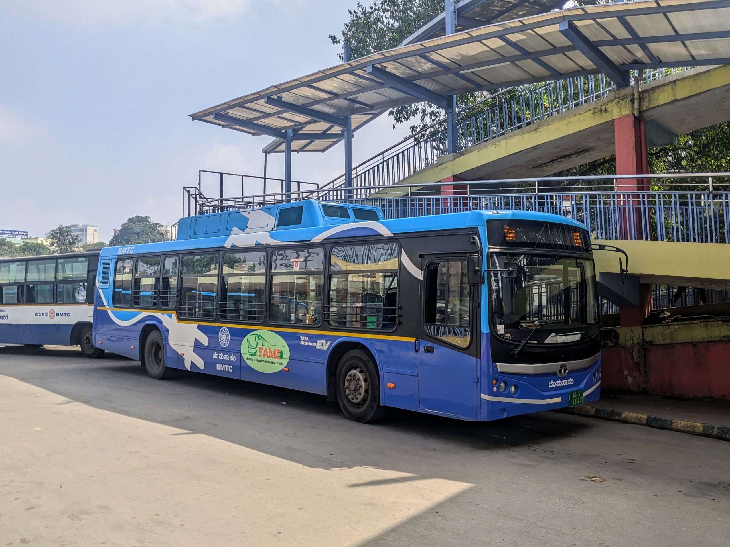 A BMTC electric bus. Credit: x.com/nihart1024