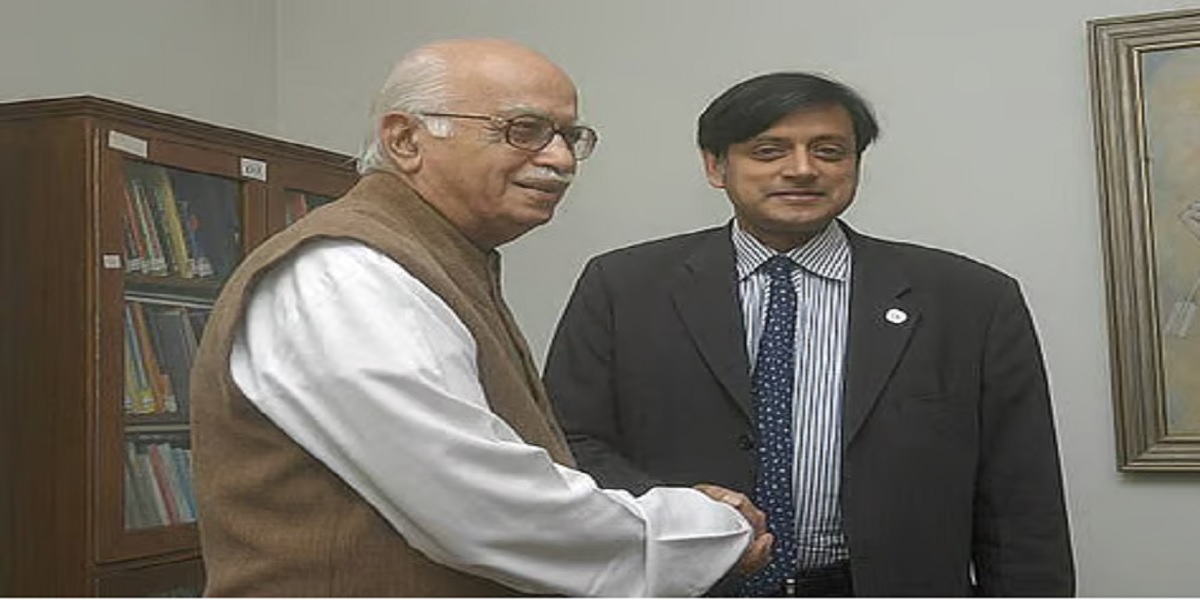 Tharoor's birthday greetings to Advani sparked political ripples across parties.