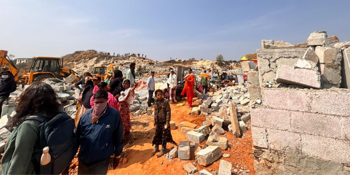 Numerous homes were razed by the Greater Bengaluru Authority.