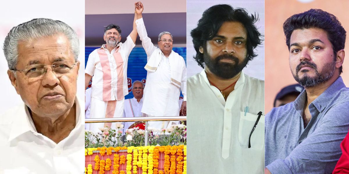 Pinarayi Vijayan, DK Shivakumar, Siddaramaiah, Pawan Kalyan and Vijay.