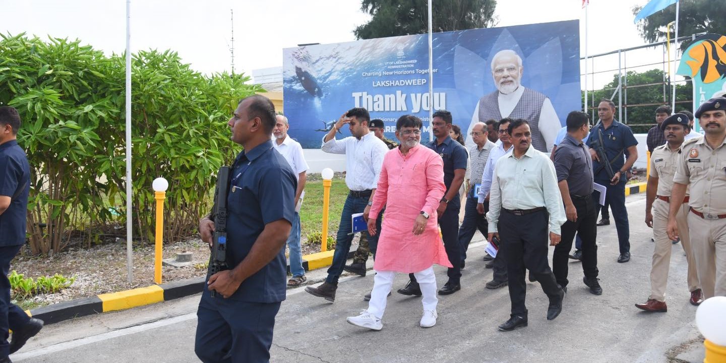 Praful Khoda Patel in Lakshadweep. (Facebook)