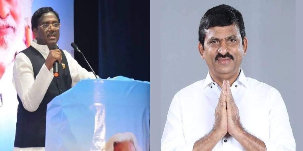 'Velugu', a Telugu newspaper owned by Labour Minister G Vivek Venkataswamy (Left), alleged that corruption is rampant in the Revenue Department under Minister Ponguleti Srinivasa Reddy.