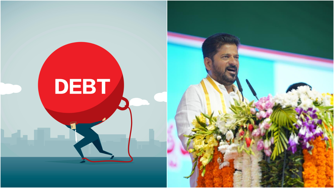 Telangana’s GSDP is estimated to be in the ₹18–19 lakh crore range, giving the government enough headroom to argue that its debt remains within FRBM limits.. Credit: iStock, x.com/revanth_anumula
