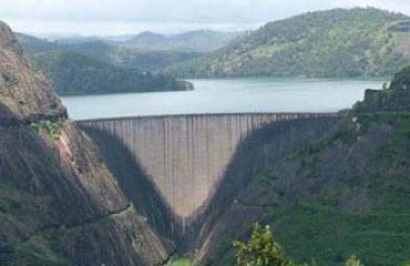 Front view of Idukki Arch Dam.