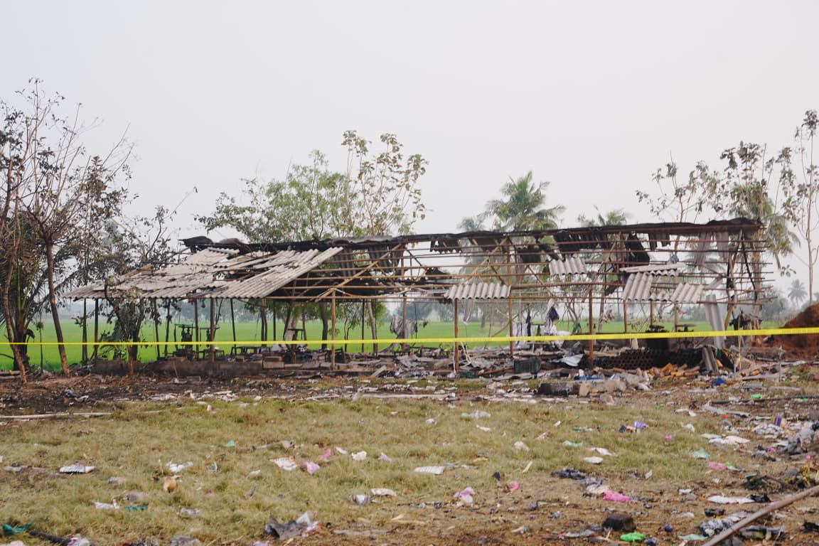 At least 30 workers were present when the blast ripped through the shed around 2 pm.