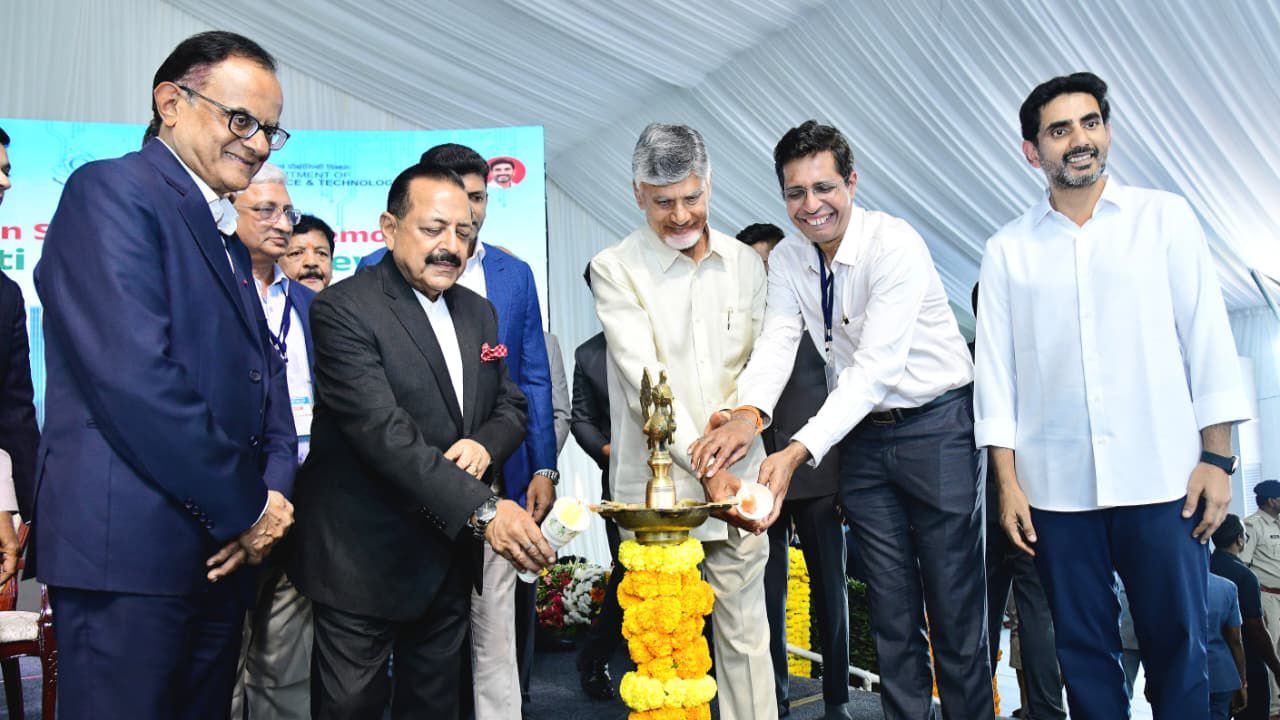 Chief Minister N Chandrababu Naidu and Union MoS Dr Jitendra Singh laid the foundation stone for the Amaravati Quantum Valley