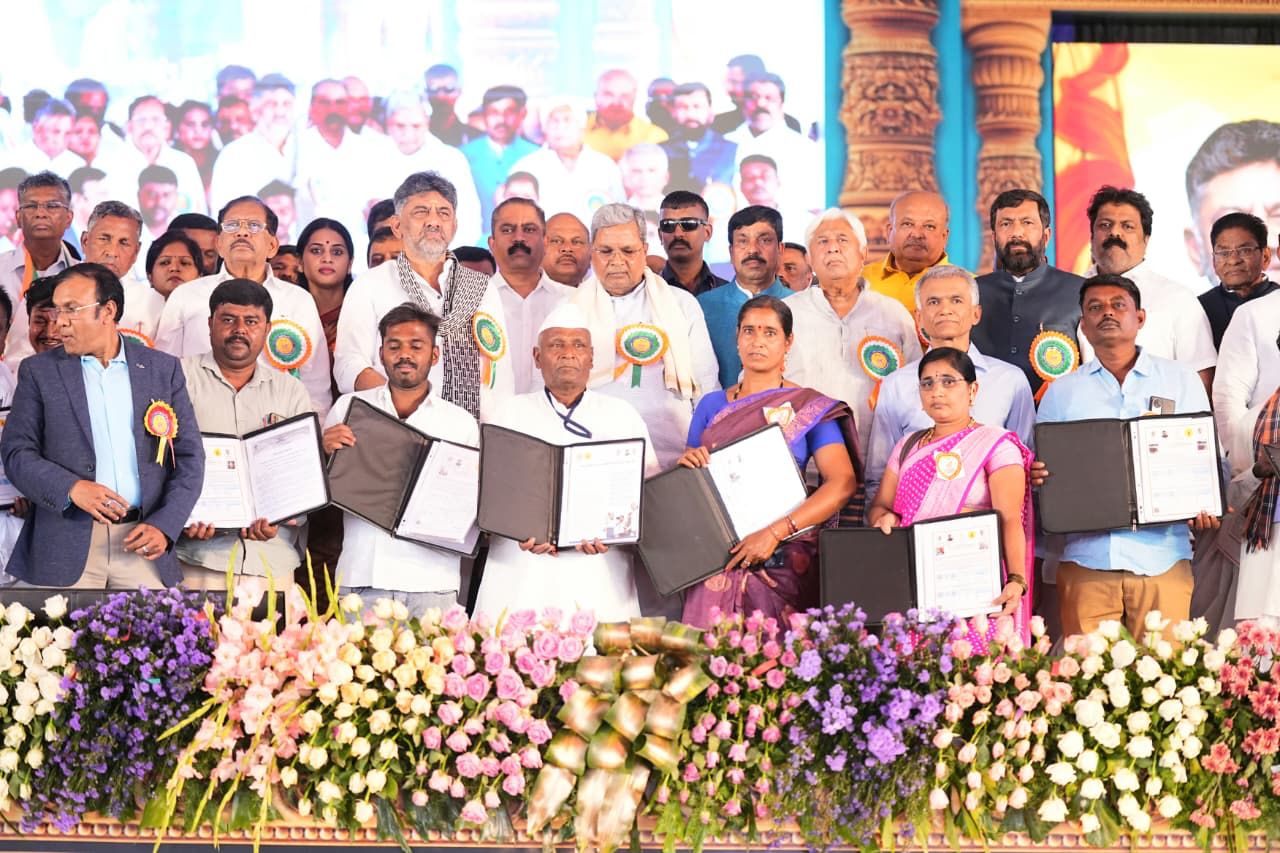 Chief Minister Siddaramaiah said the state has created a record by distributing title deeds to 2.20 lakh families.