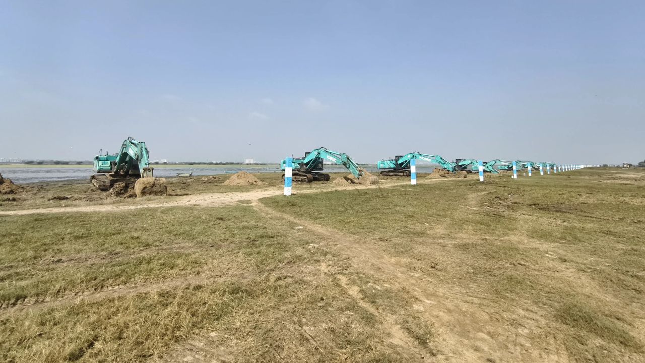 Ongoing works for Mamallan Reservoir Project. (HECS)