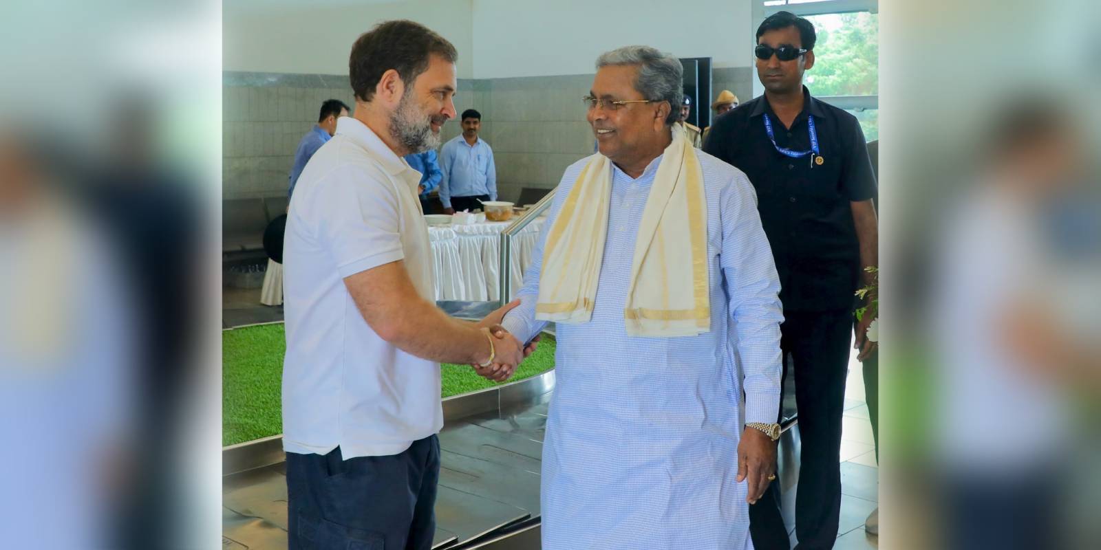 Rahul Gandhi with Siddaramaiah