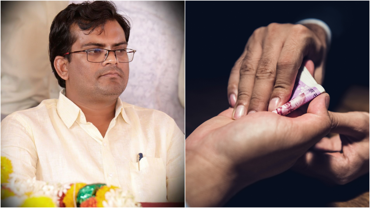 The trap was laid by the Gadag Lokayukta police. Credit: x.com/DrChandruLaman1, iStock