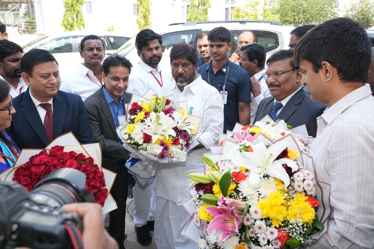 Deputy Chief Minister and Finance Minister Mallu Bhatti Vikramarka arrives to present the Budget.