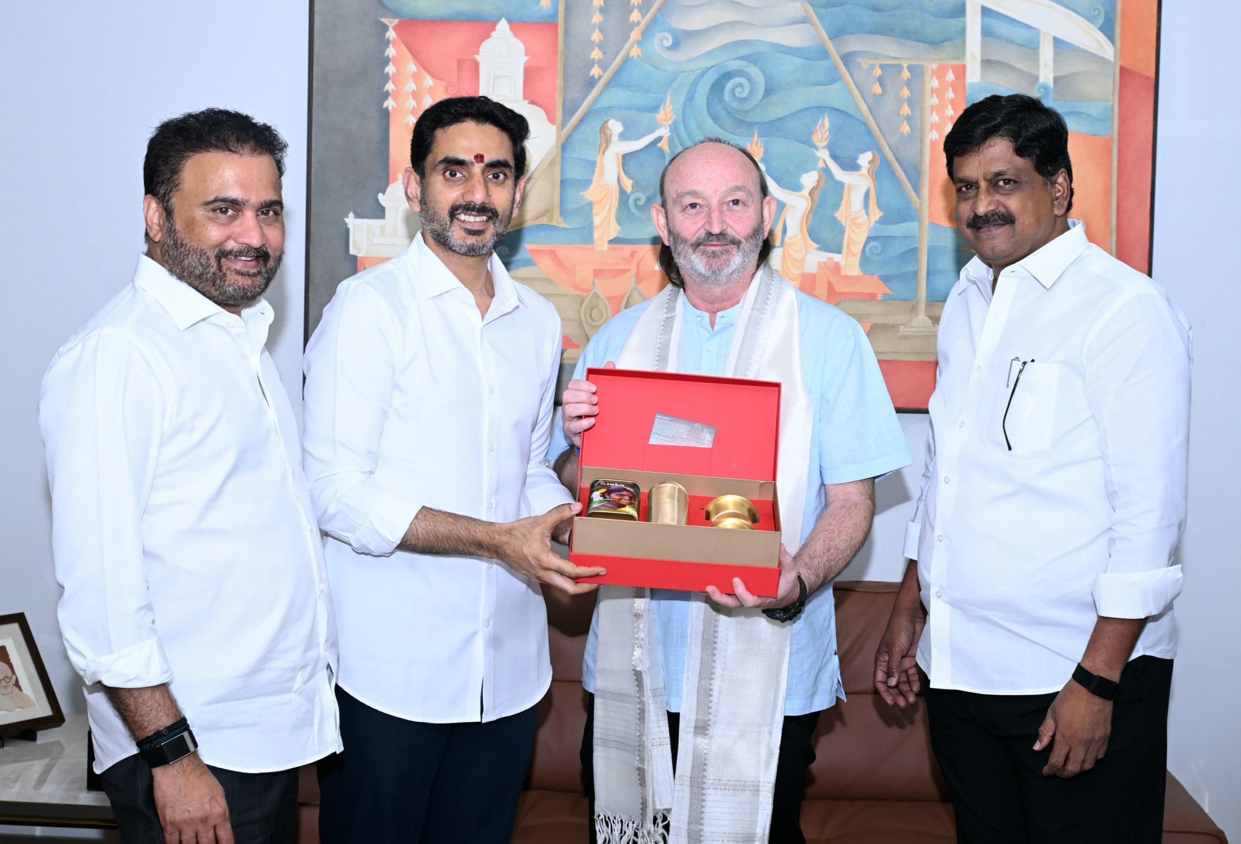 Moncho Ferrer with Nara Lokesh. (Supplied)