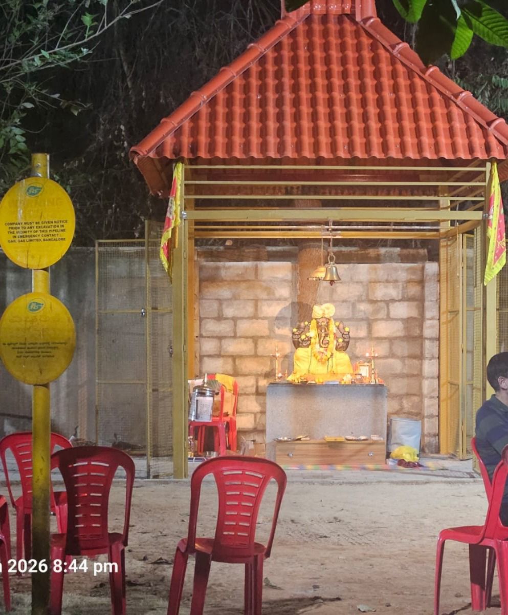 The temple was constructed in a common area. (Supplied)