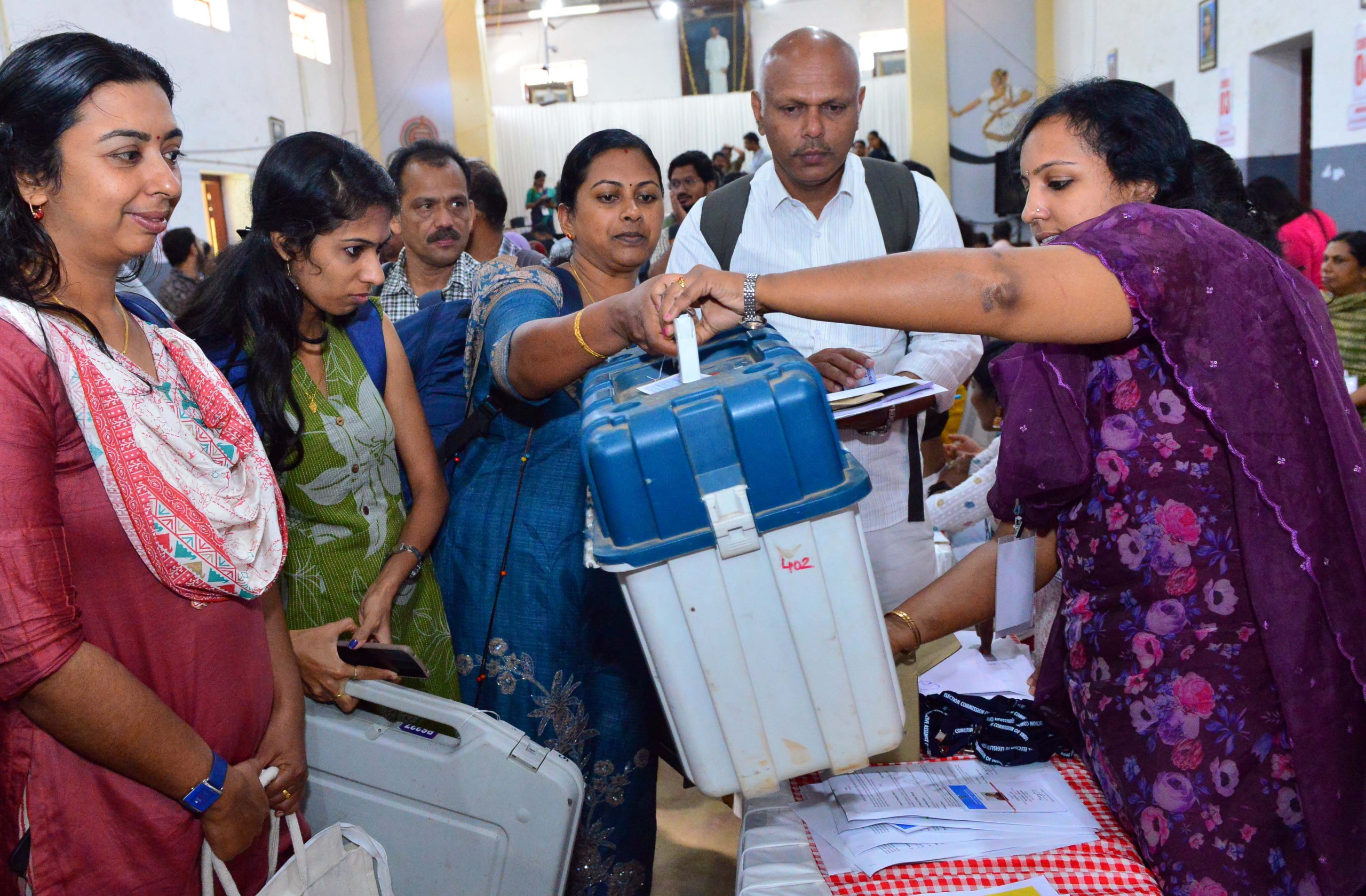 Distribution of polling materials ahead of polls on 9 April. (Supplied)
