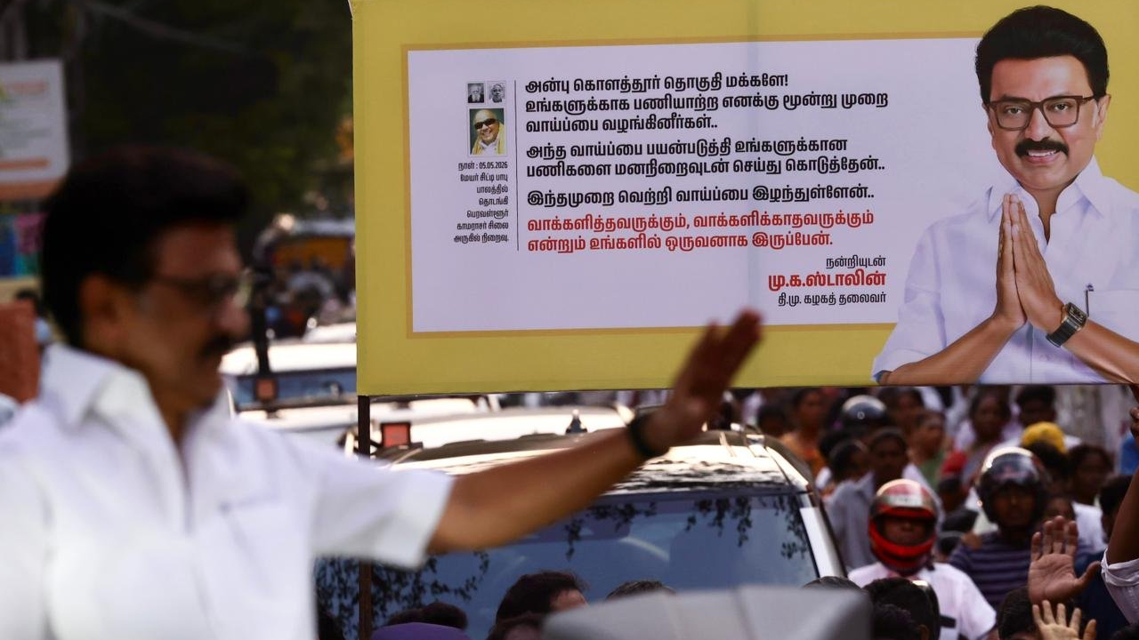 MK Stalin visited Kolathur to express gratitude to the voters. Credit: x.com/mkstalin