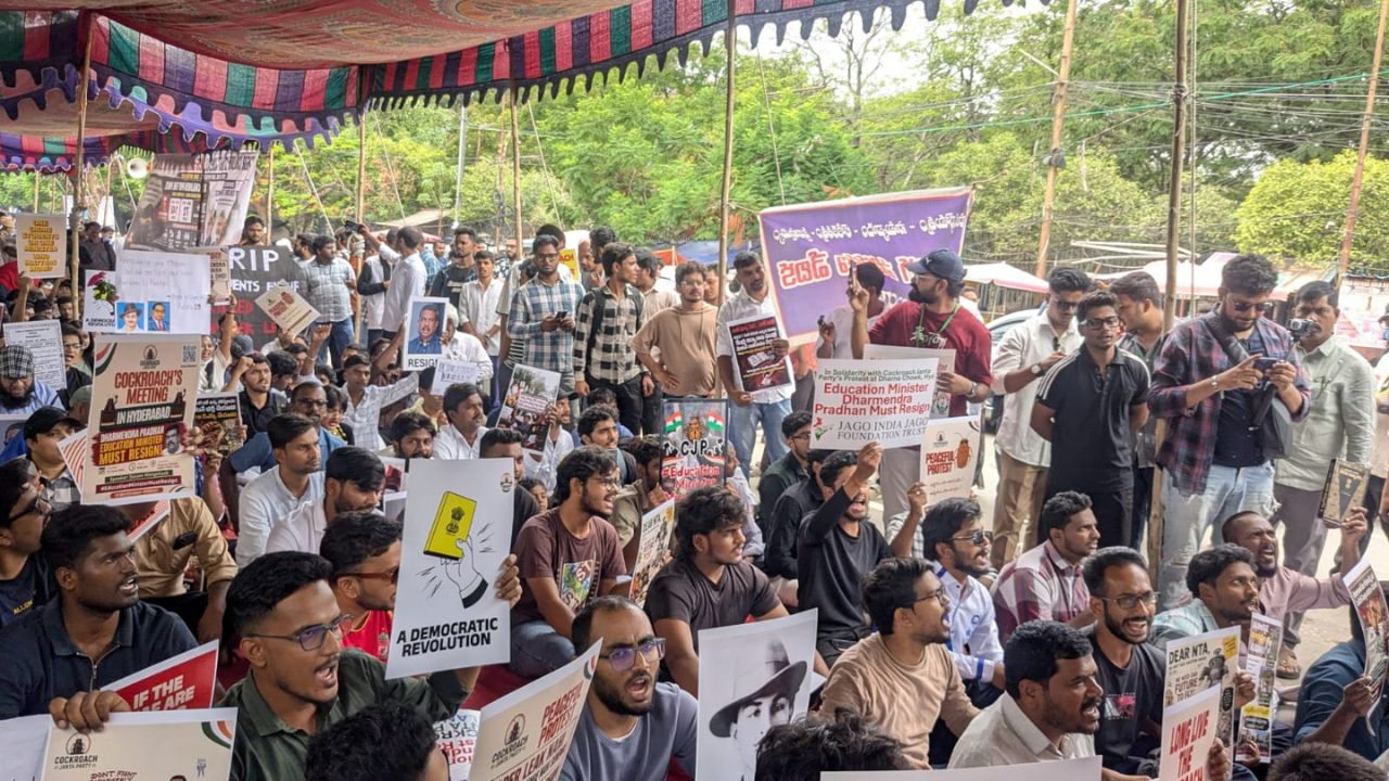 CJP protest in Hyderabad.