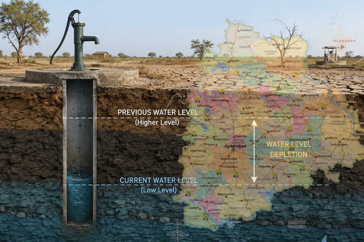 water level depletion in Telangana