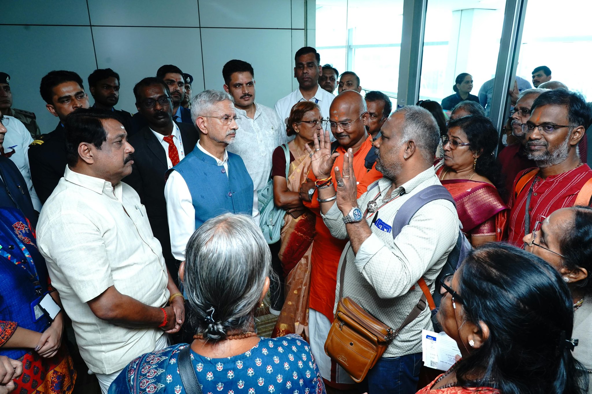 External Affairs Minister S Jaishankar was at the airport to receive the survivors.