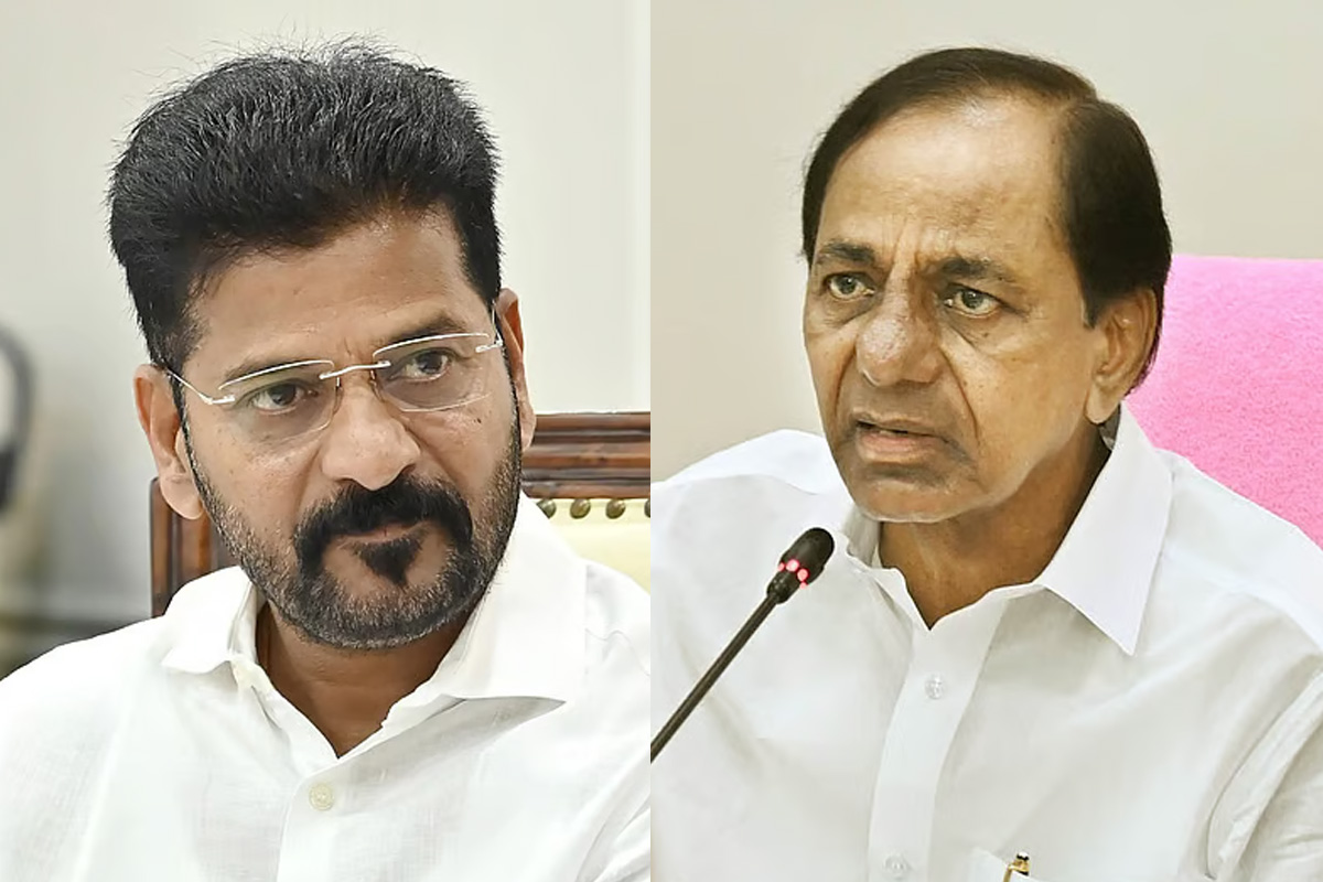 Telangana chief minister Revanth Reddy and BRS leader K Chandrasekhar Rao