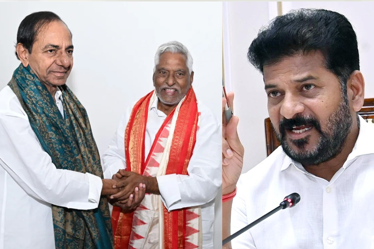 BRS chief K Chandrashekar Rao, T Jeevan Reddy and Telangana CM Revanth Reddy.