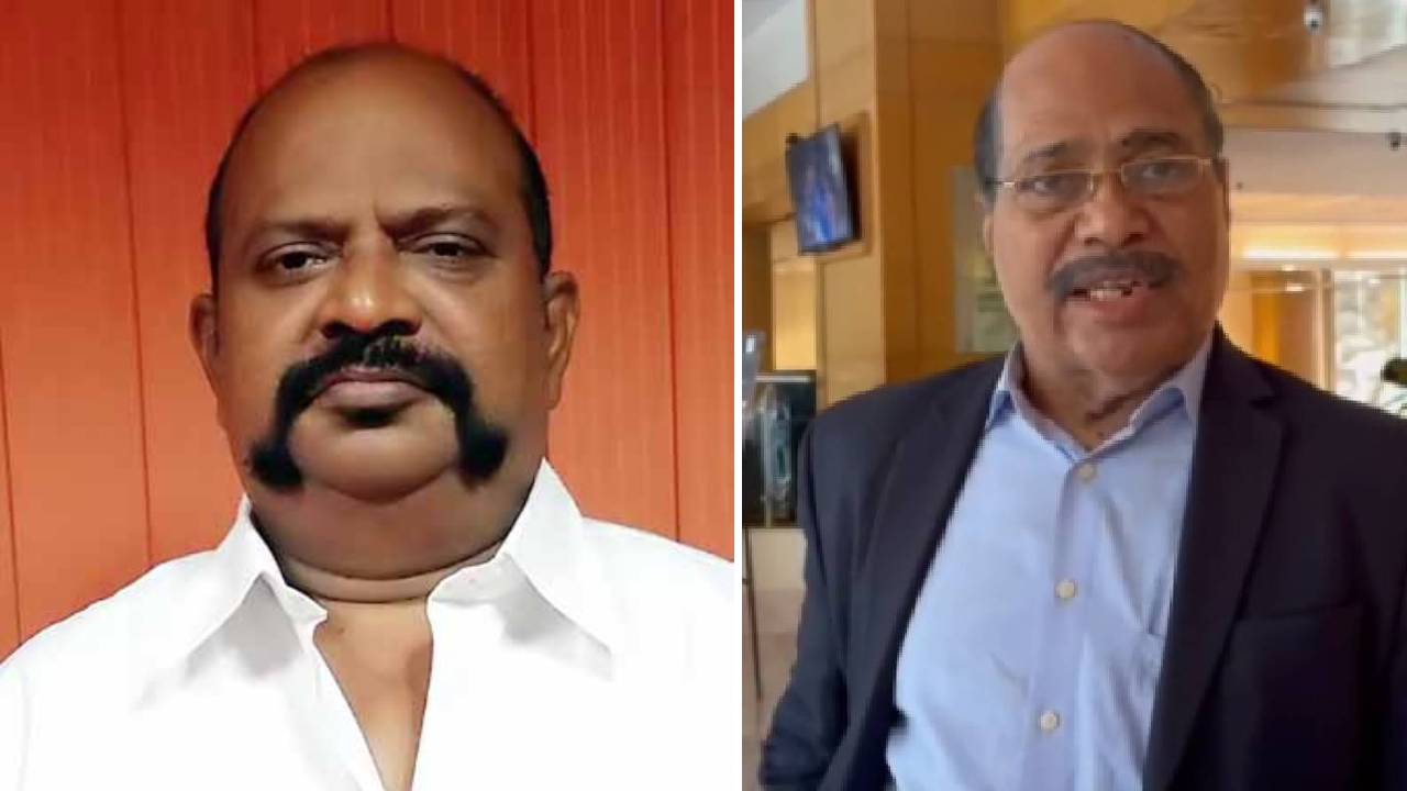 AJ Hariharan {Left} and R Veeramani.
