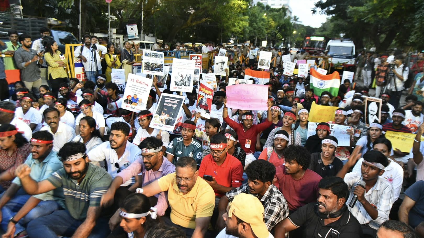 Chennai’s Jantar Mantar 2.0: Tamil Nadu Police detain protesters four hours into 24-hour agitation