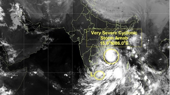 Cyclone Arnab to cross Andhra coast near Yanam on 28 October; State steps up preparations