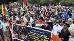 Bengaluru: More than 200 protestors take part in ‘Tiranga March’ against SIR amid police curbs on placards and slogans