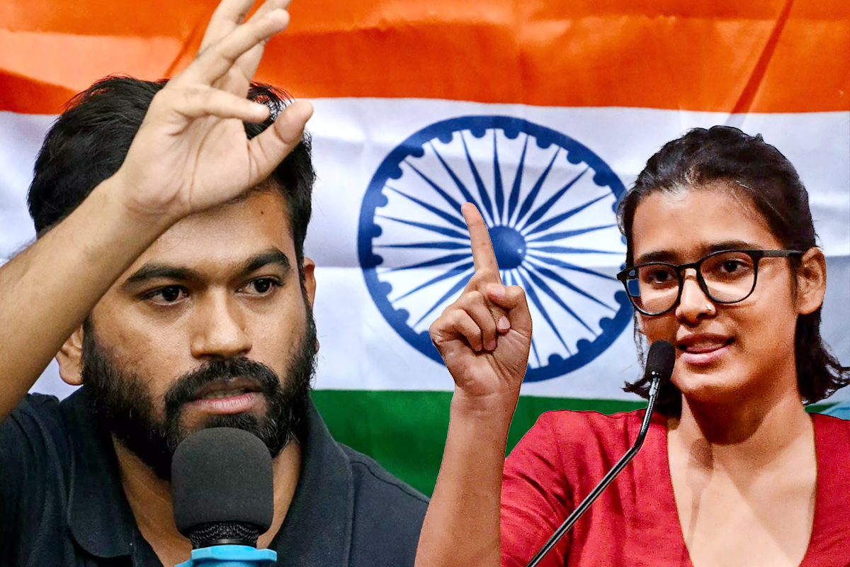 CJP founder Abhijeet Dipke and AISA leader Neha Bora.