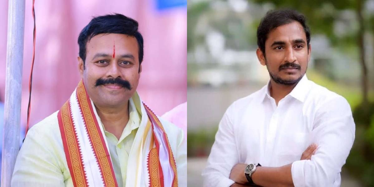 A collage of images of Congress party's MLC candidates Ramreddy Sarvotham Reddy and Sama Ram Mohan Reddy