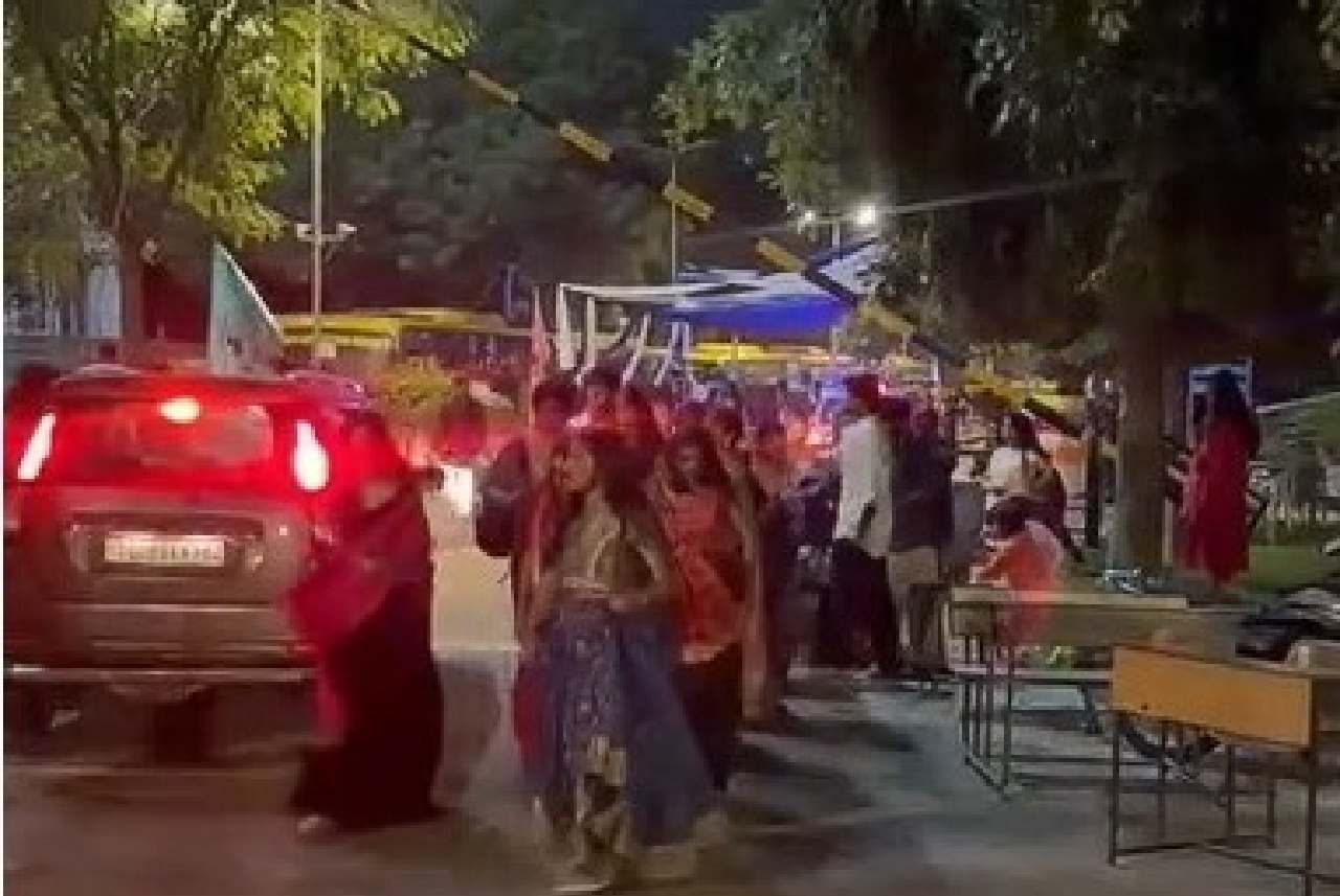 The tragedy occurred during the Navaratri festival.