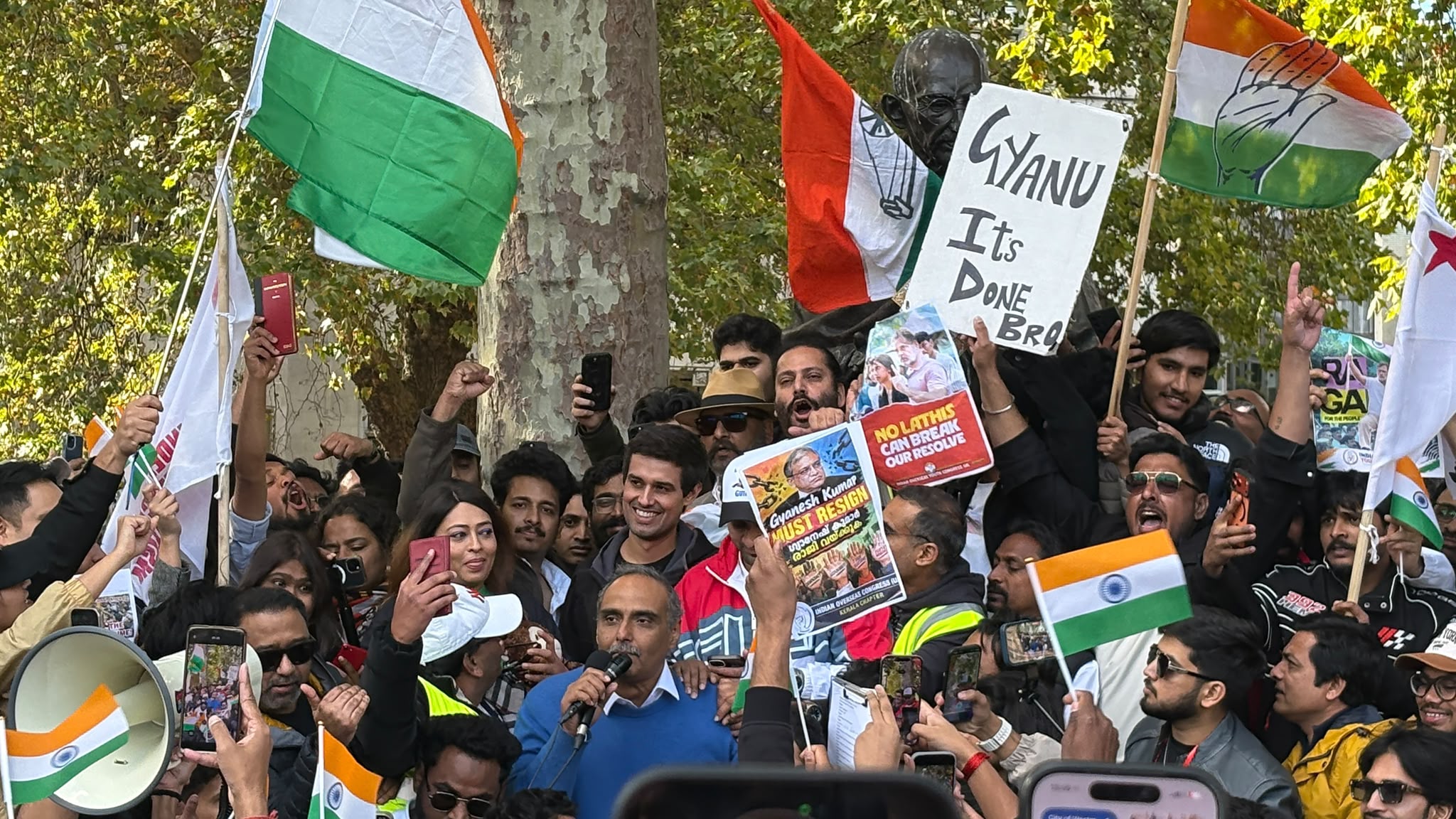 Dhruv Rathee at London protest