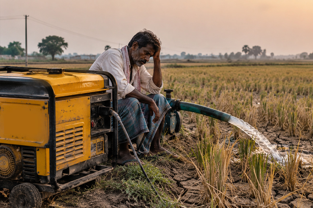‘Just to keep the crop alive’: Telangana farmers forced to rent generators amid power cuts