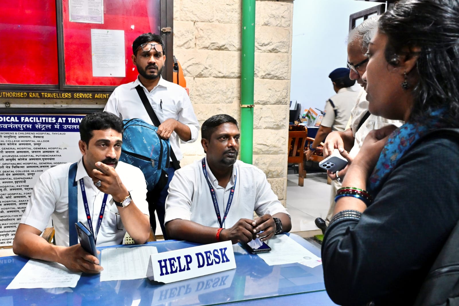 Southern Railway opened a help desk at Thiruvananthapuram Central after trains were either cancelled, short terminated or rescheduled.