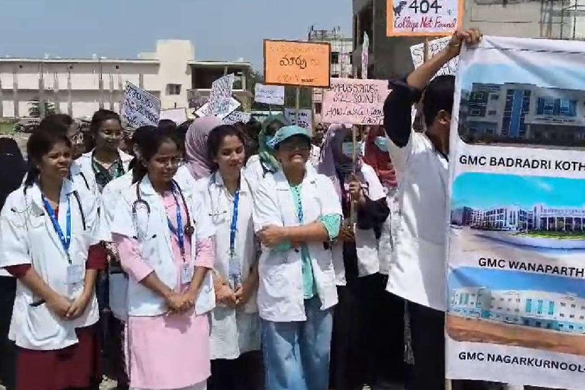 Telangana student protest