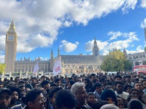 The organisers said over a thousand people attended the protest on Saturday.
