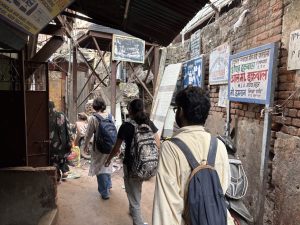 Students took narrow lanes in colonies to avoid the police.