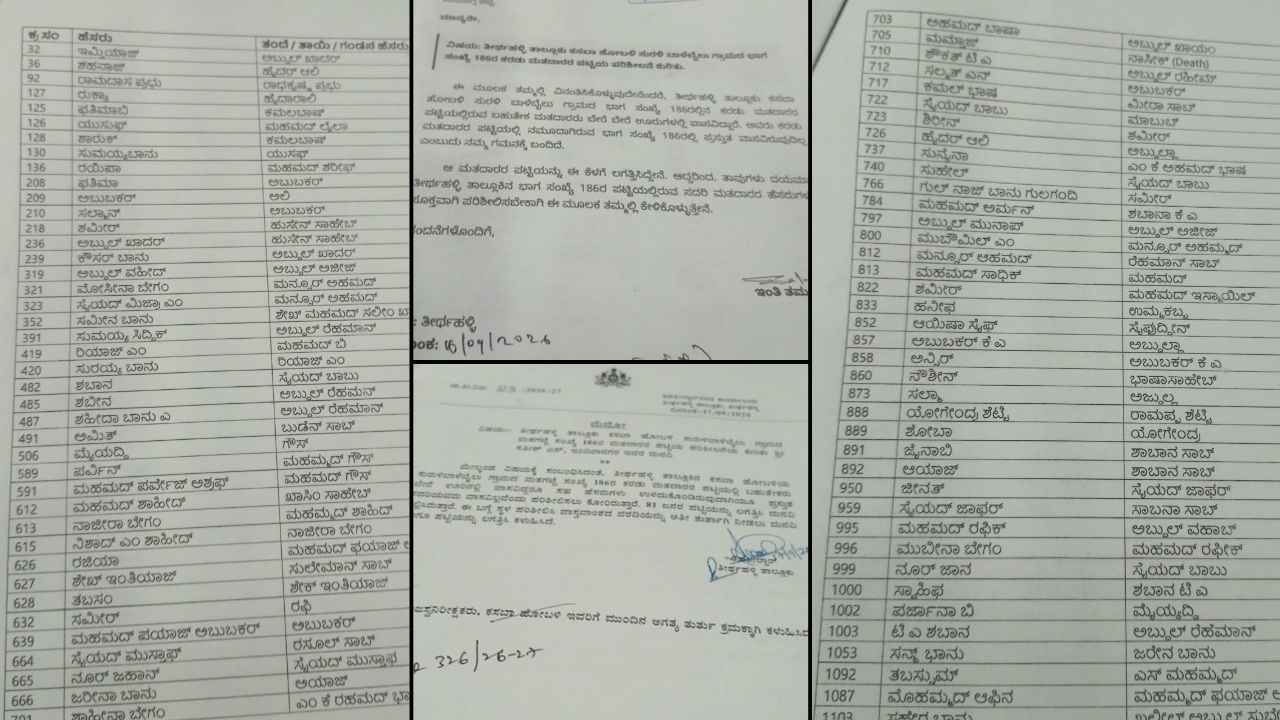 SIR: K’taka BJP worker seeks ‘verification’ of 82 voters in Thirthahalli; 80 are Muslim