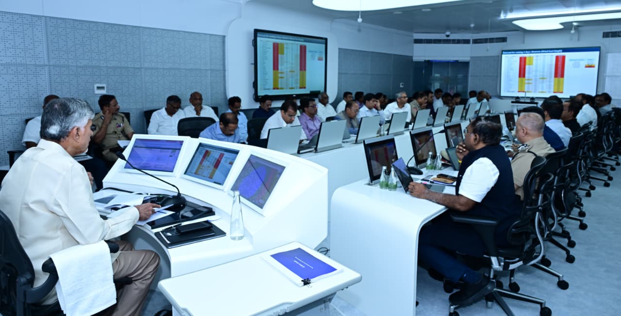 Chief Minister Nara Chandrababu Naidu held a review on the impact of Cyclone Arnab