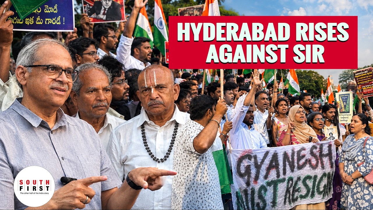 Hyderabad forms human chain against SIR